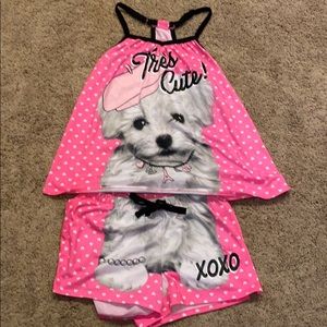 Justice summer pajamas size 12 girls